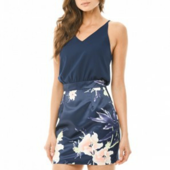 SALE!! Floral 2 in 1 Dress - Picture 1 of 3